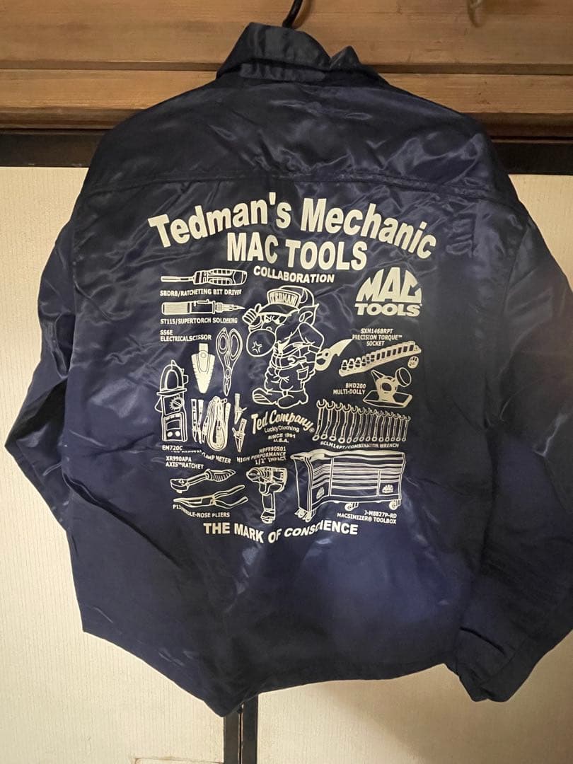 マックツール テッドマンコラボフリースジャケットLサイズ ブルー