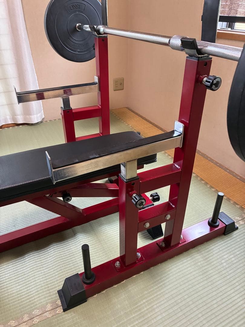 ベンチ プレスセット　赤(調整可能)