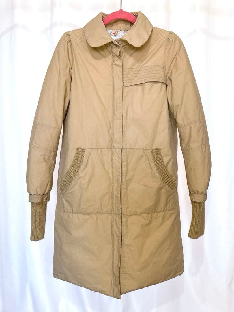 TSUMORI CHISATO ツモリチサト ダウンコート ベージュ 丸襟
