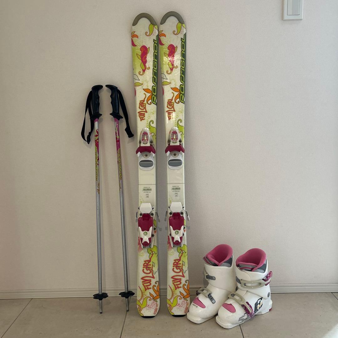 ROSSIGNOL スキーセット フラワー柄(120cm)