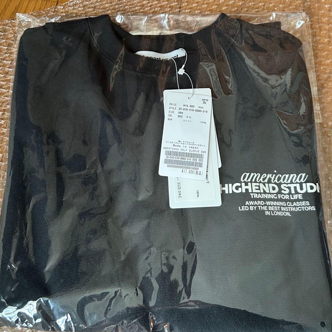 AMERICANA/アメリカーナ　HALF SLEEVE SWEAT