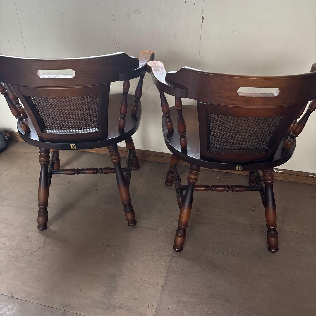 キツツキ　飛騨産業　ウィンザーチェア　2個　美品寄り　最安値①