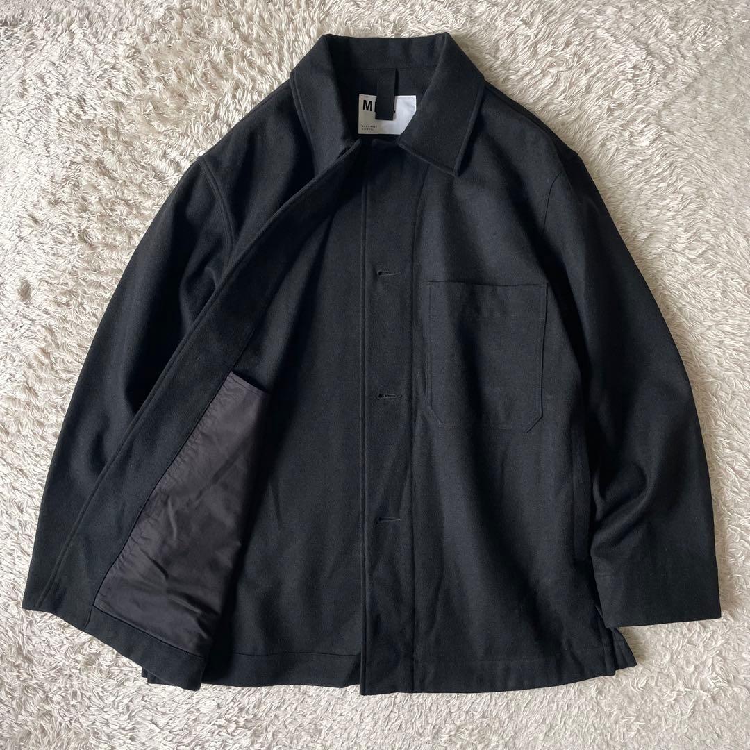 エムエイチエル 極美品24AW FELTED WOOL SHIRTING M 黒