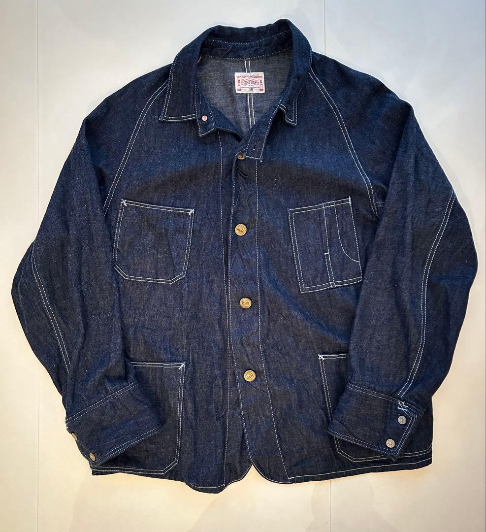 m*o様 BONCOURA デニムカバーオール サイズ38 濃紺 美品 日本製