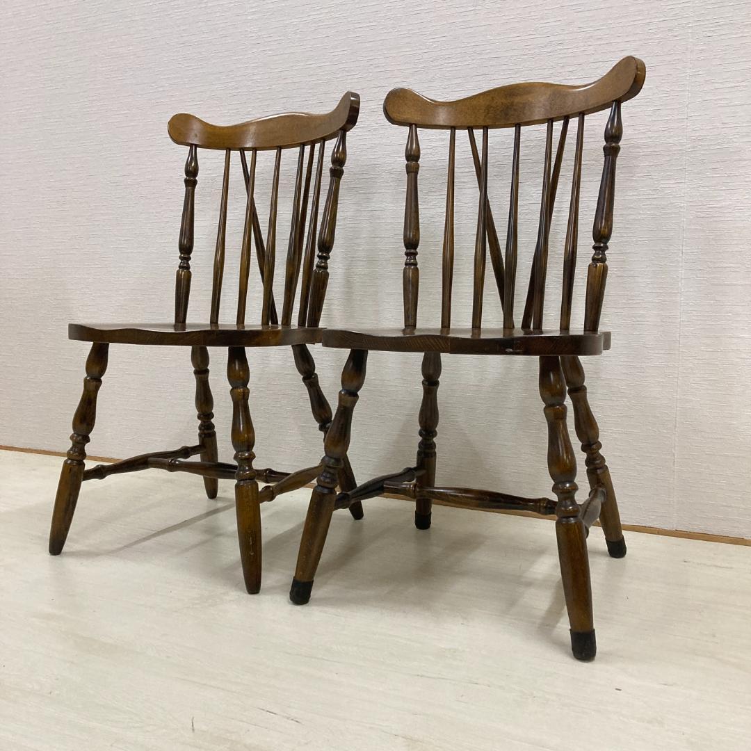 絵里花様引き取り専用飛騨の家具ダイネット　スピンドルチェア　ウィンザーチェア２脚