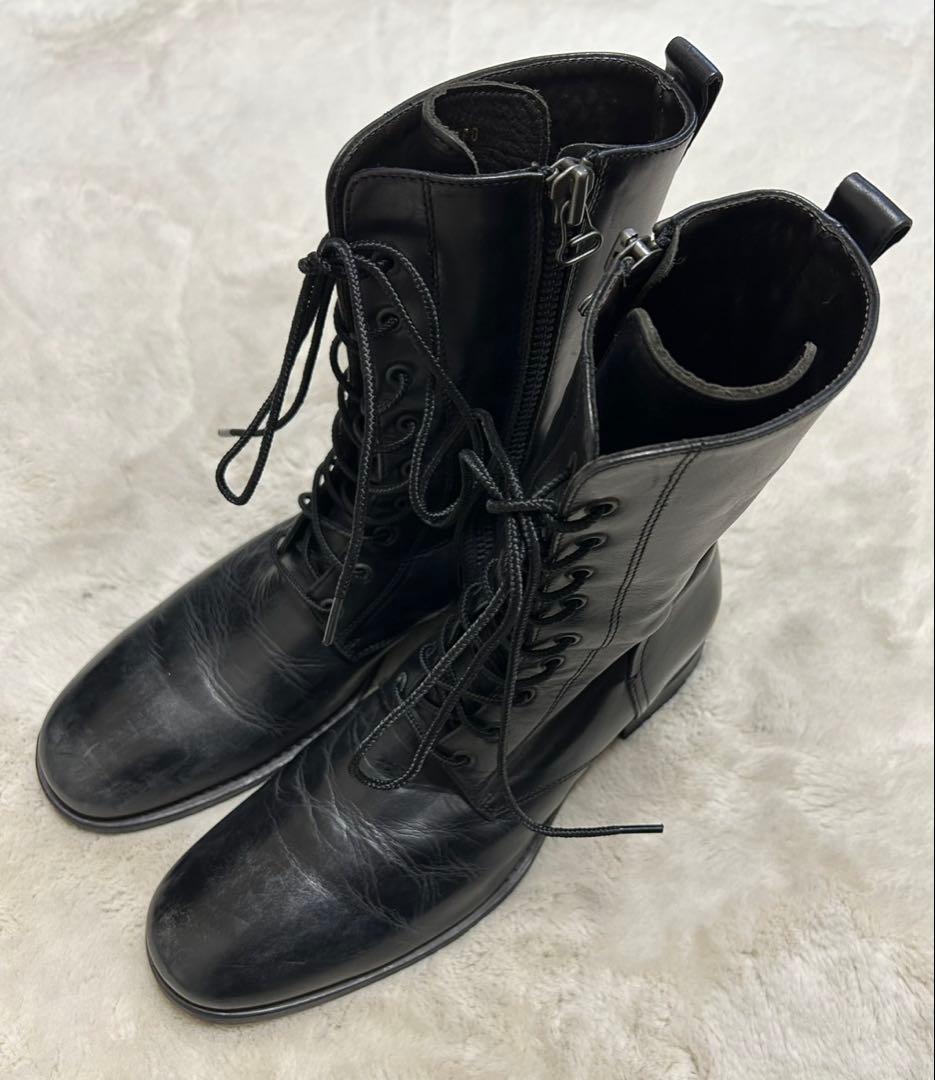 BUTTERO/ブッテロ/レースアップブーツ/size41.5/黒/サイドジップ
