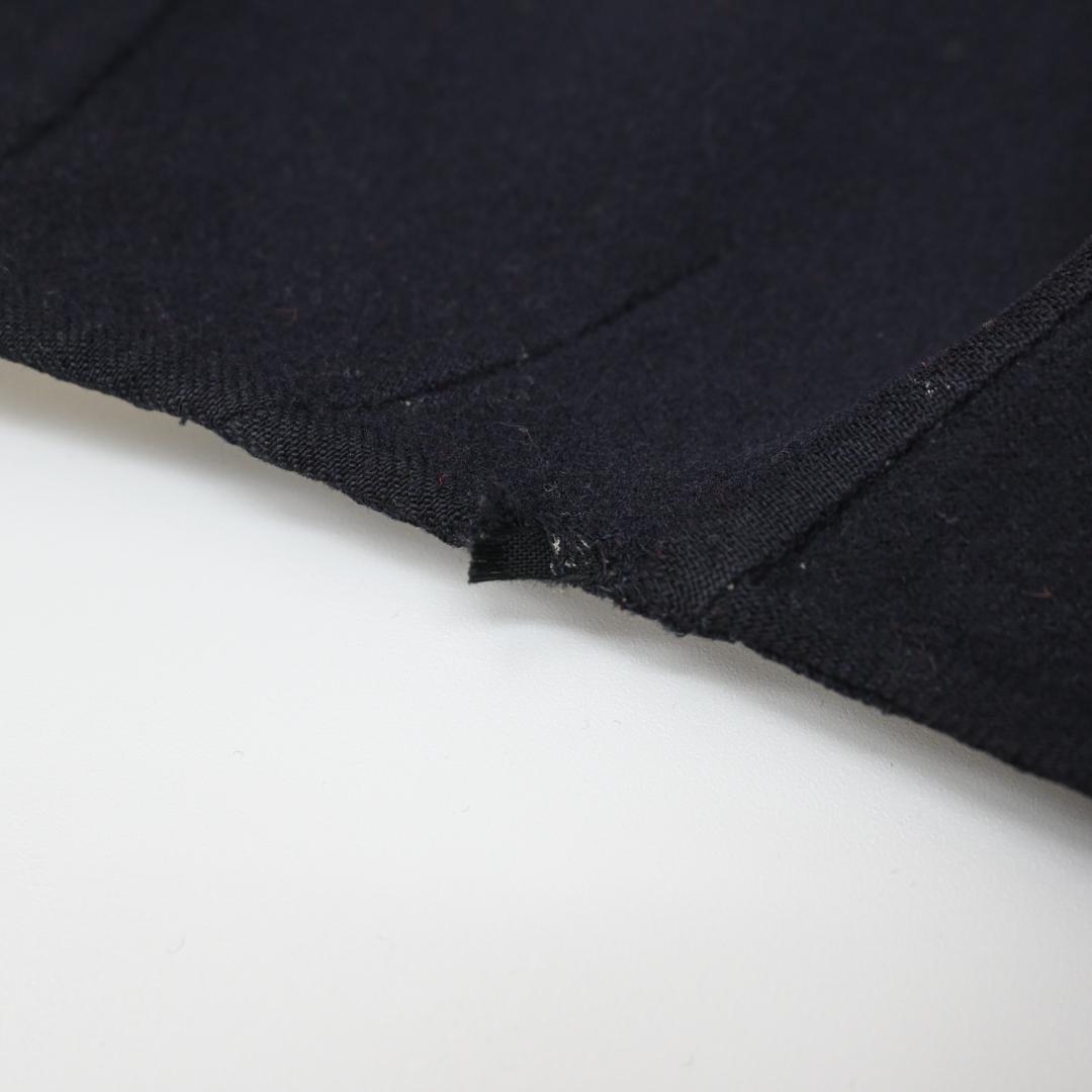 ■ 48300★冬 CELINE セリーヌ ノーカラーコート ダークネイビー”