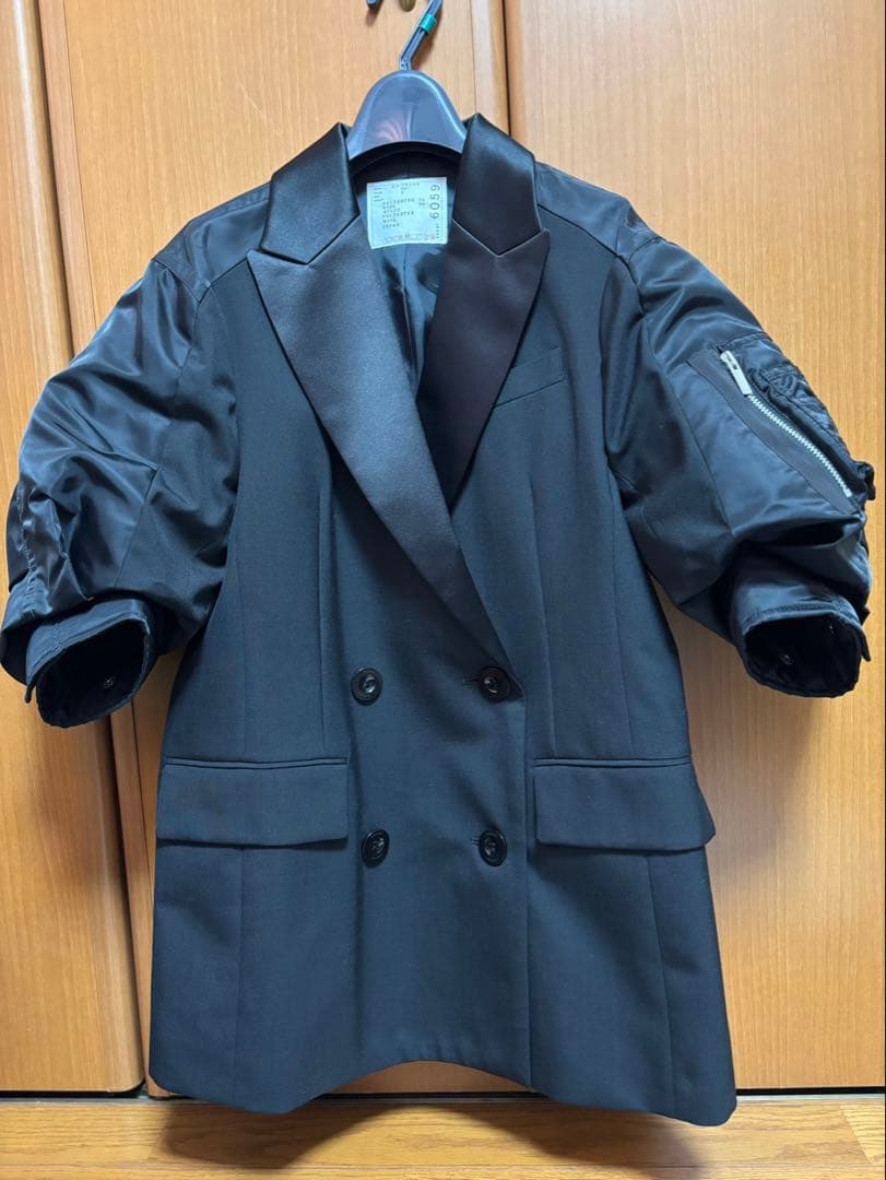 sacai ブラック ジャケット　 MA-1 サイズ2 美品