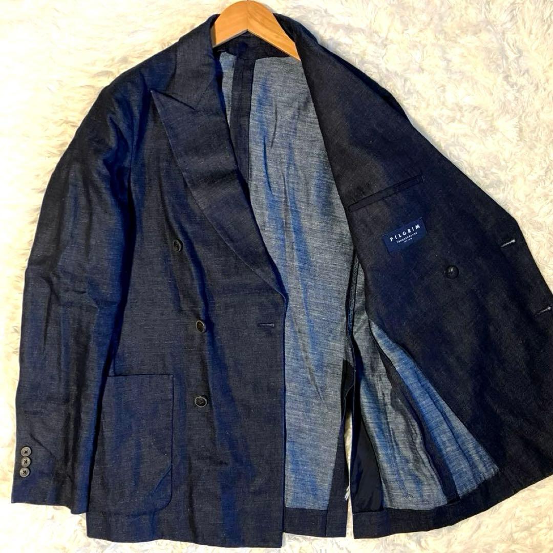 高級 PILGRIM TOMORROLAND テーラードジャケット デニム L