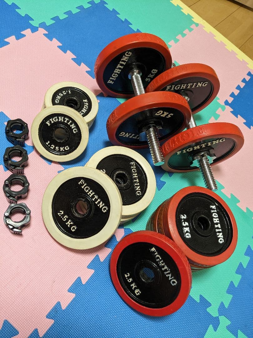 【引取限定】自宅筋トレセット（ダンベル、バーベル、ベンチ）