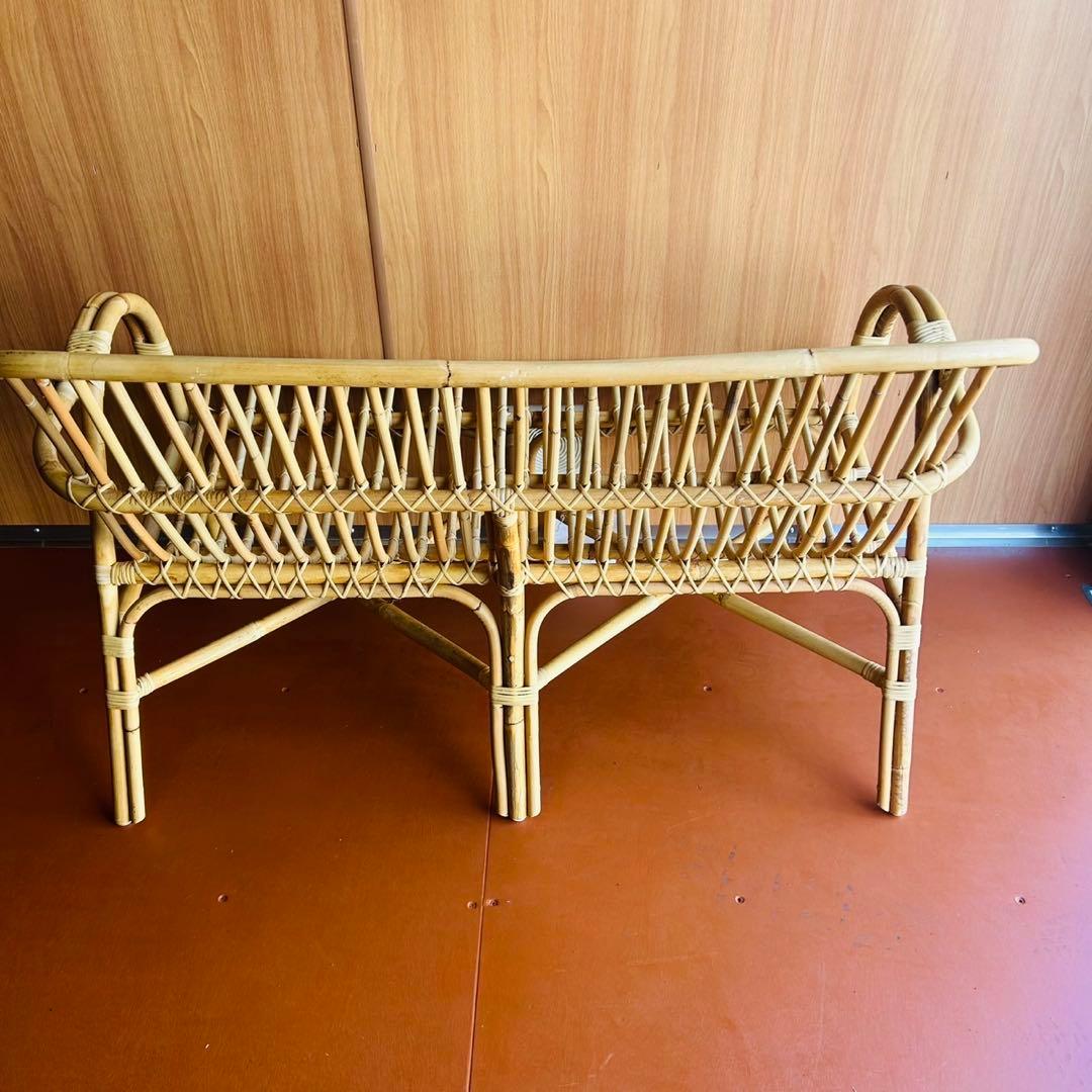 ラタンチェア ベンチ ソファ 天然素材 ナチュラル 椅子 2人掛け