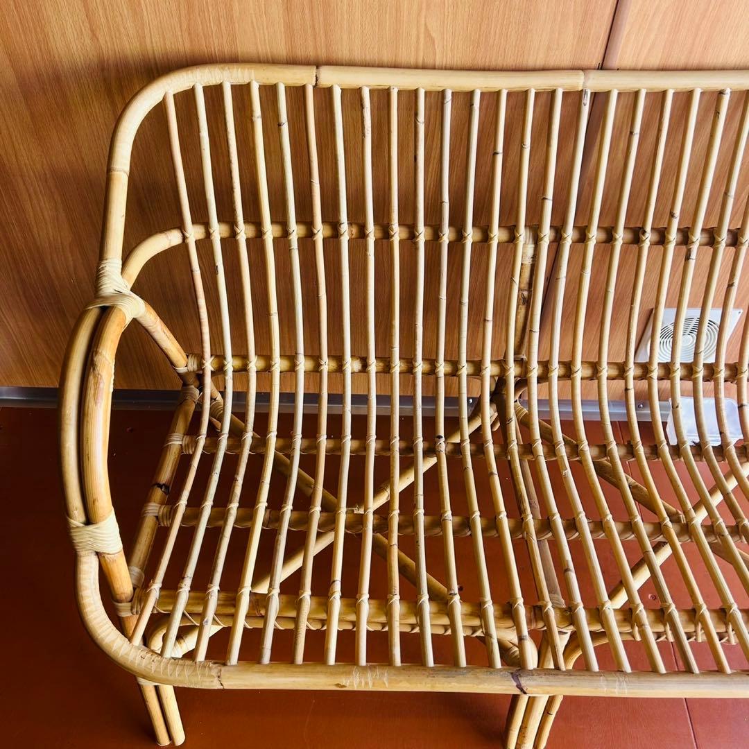 ラタンチェア ベンチ ソファ 天然素材 ナチュラル 椅子 2人掛け