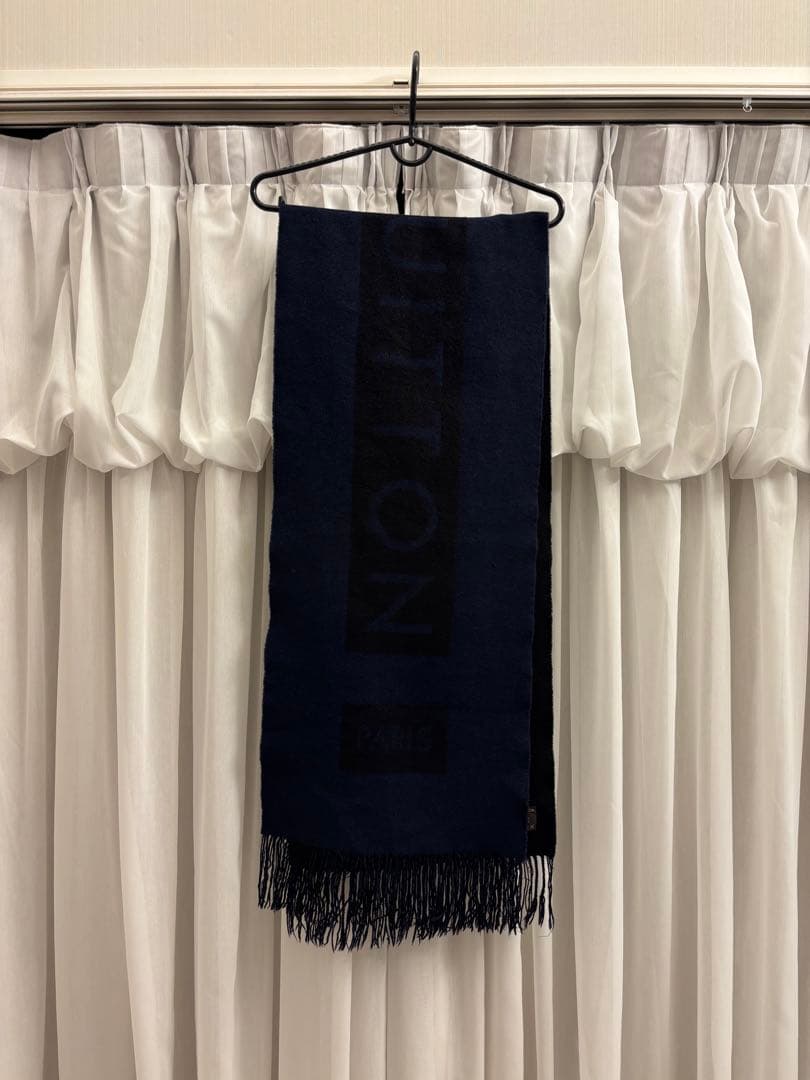 【年末限定価格】 ルイ・ヴィトン LOUIS VUITTON マフラー黒青