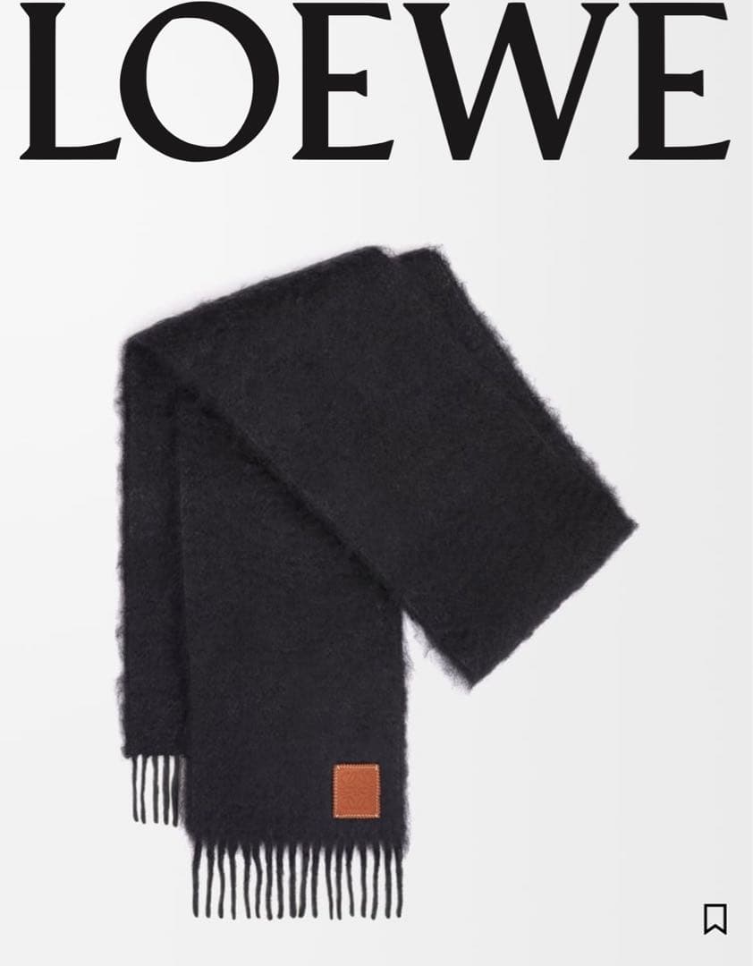 LOEWE ブラック マフラー
