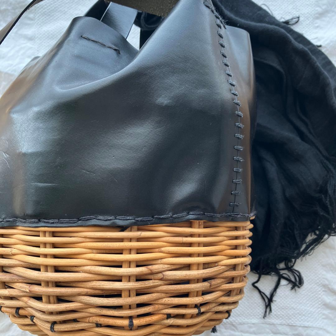 eb・a・gos エバゴス レザーカゴbag ショルダー付き