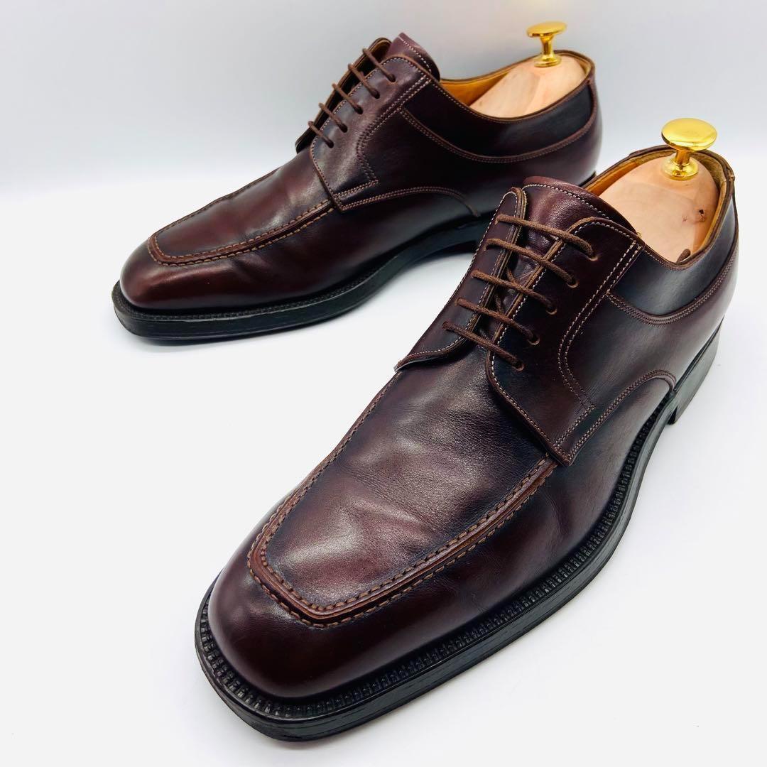 SANTONI サントーニ Uチップ 外羽根 8 ブラウン イタリア製 レザー