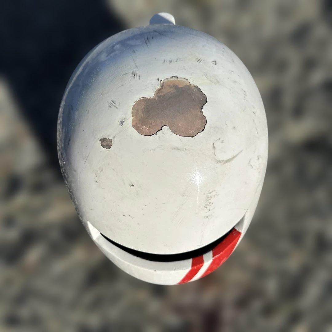 族ヘル　当時物　細目　赤ライン