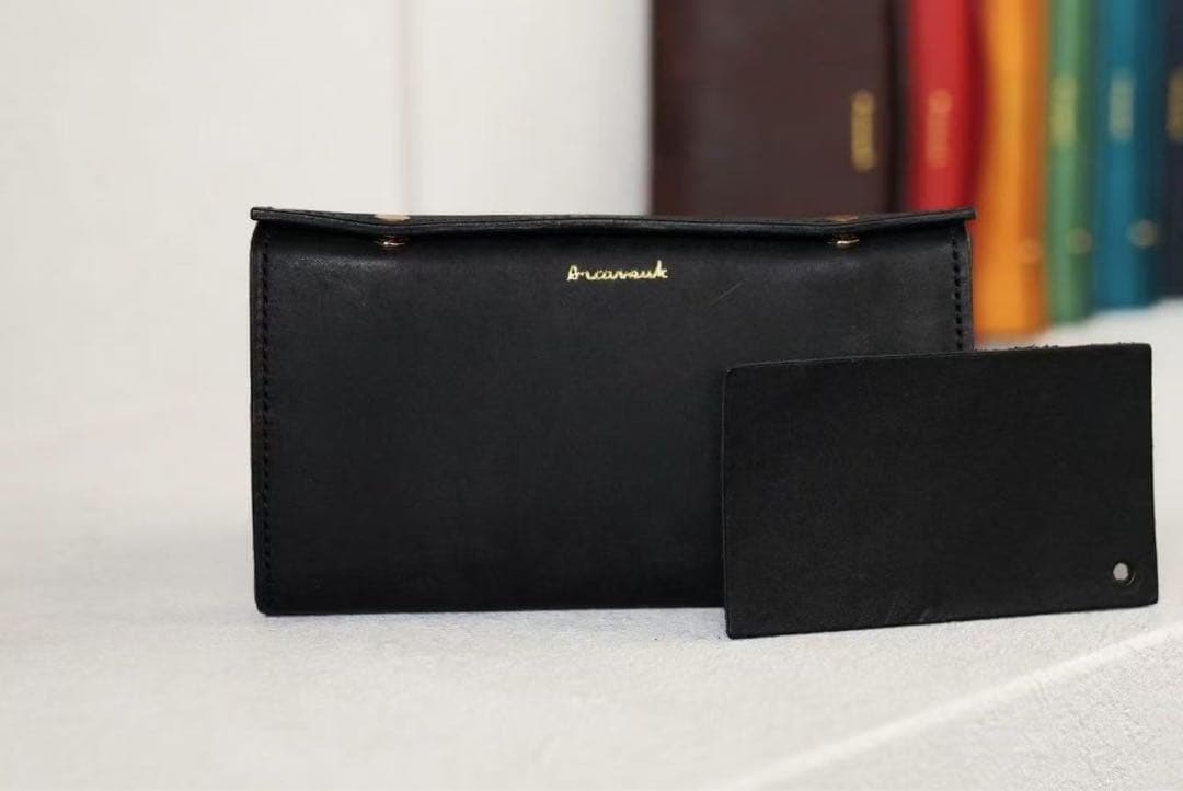 【新品未使用】　アルカヌーク　財布　ロングウォレット　ブラック　右利き用