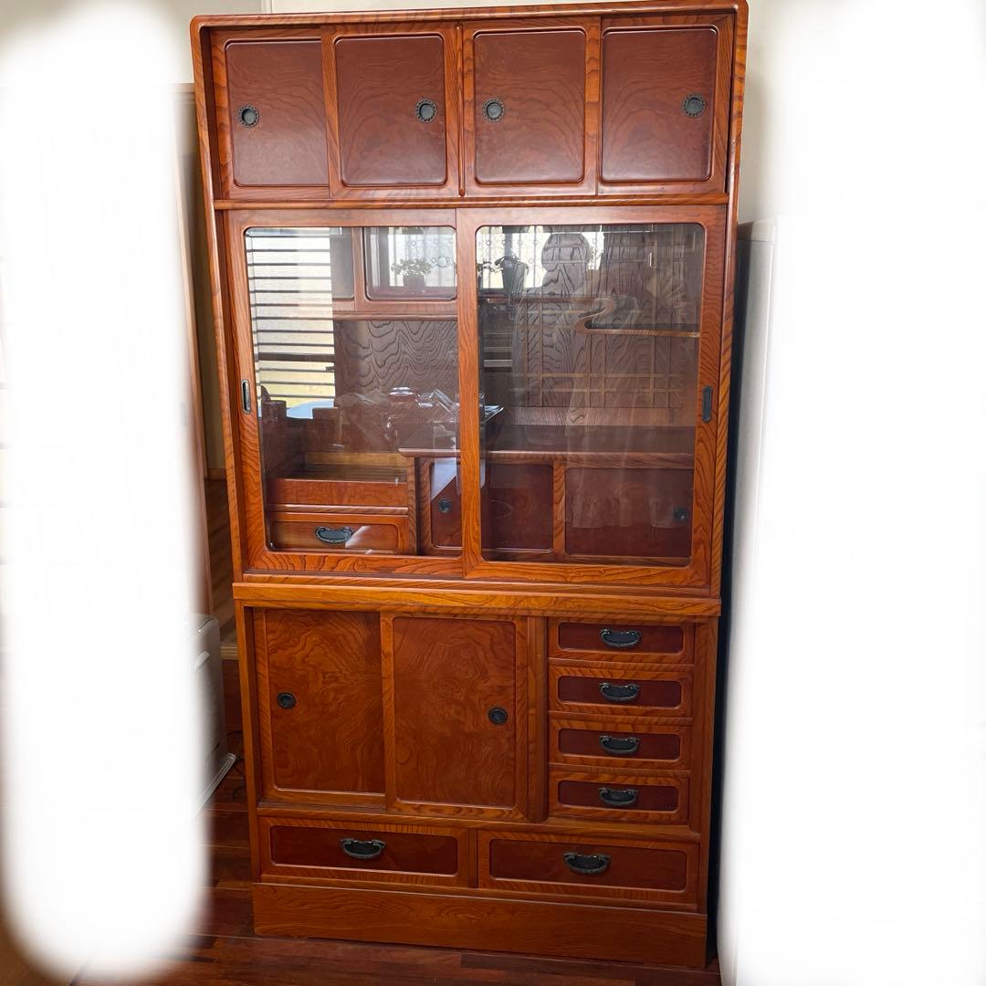 【最終価格】昭和レトロ 茶箪笥／木製 食器棚 収納棚｜古家具・和モダン