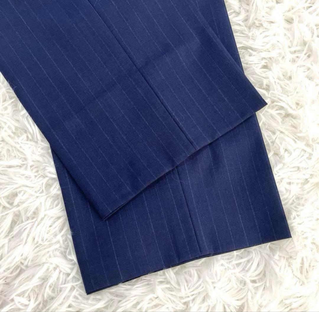 グリーンレーベルリラクシング　スーツ　チョークストライプ　ネイビー　3ピース