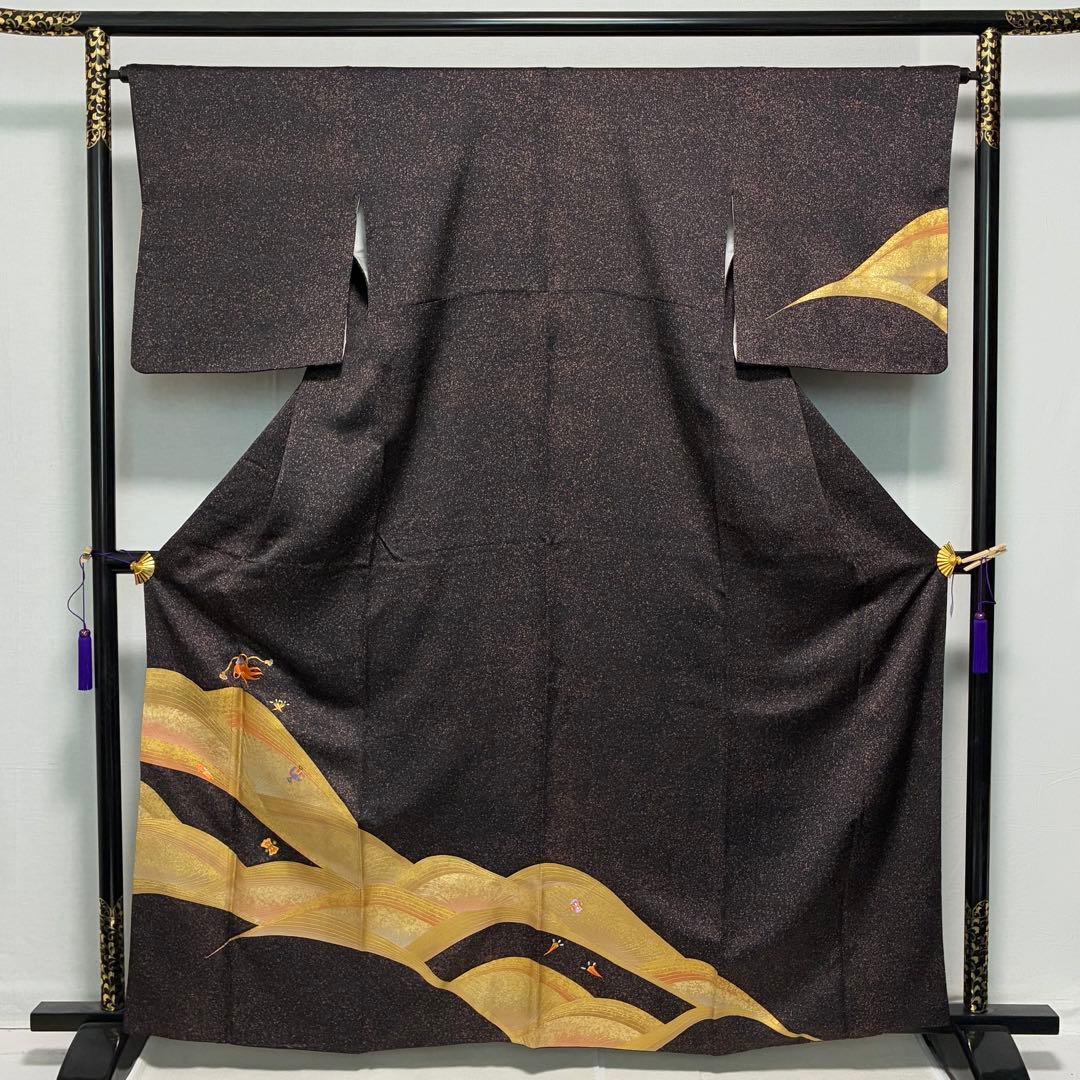 D178 訪問着　宝尽くし　総刺繍　金彩　正絹　着物　袷　極美品