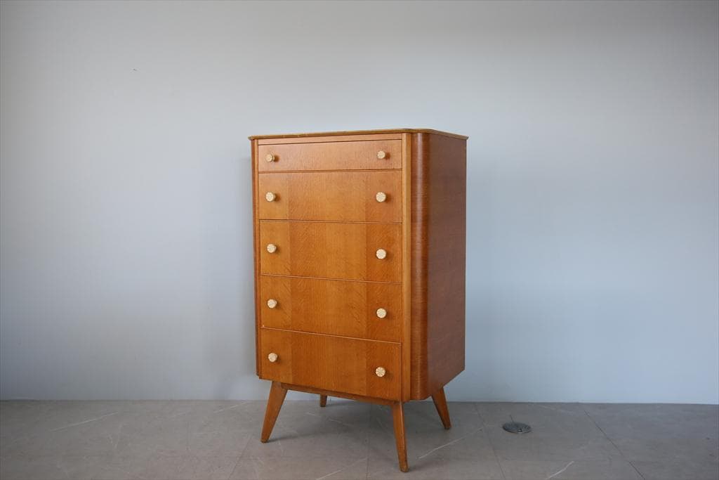 英国アンティークworthy5杯ドロワー/木製チェストタンス92-272