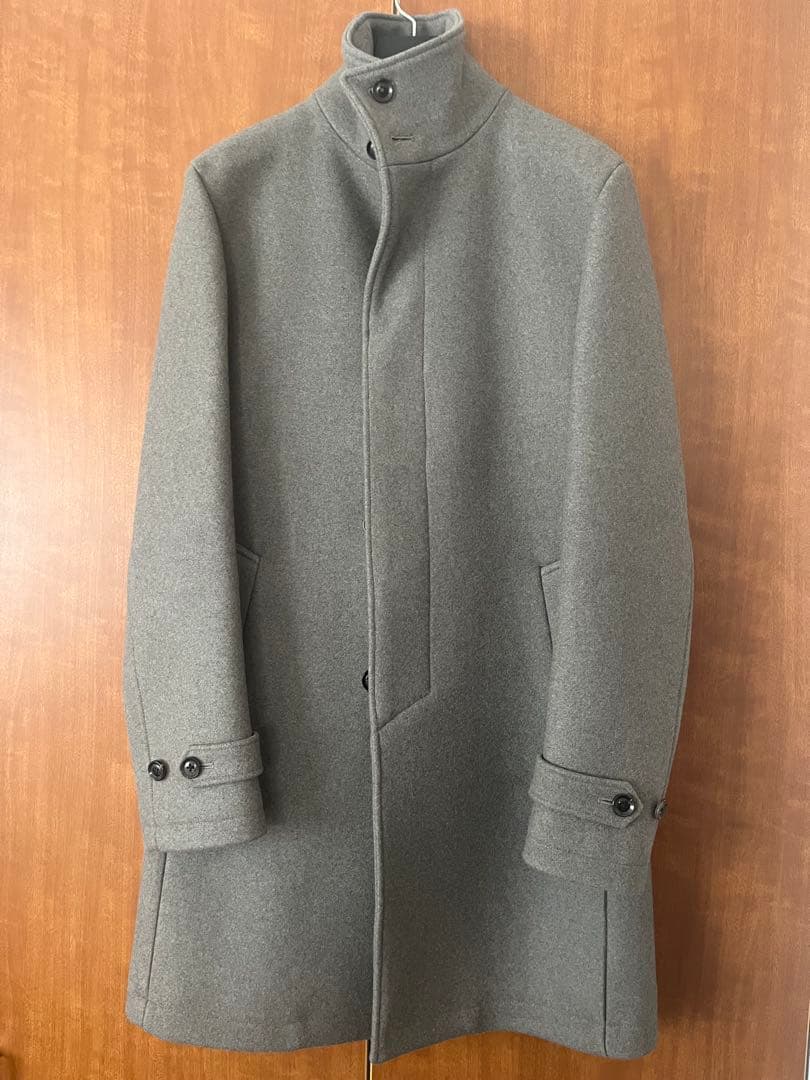 m junhashimoto カシミア混メルトンスタンドカラーコート