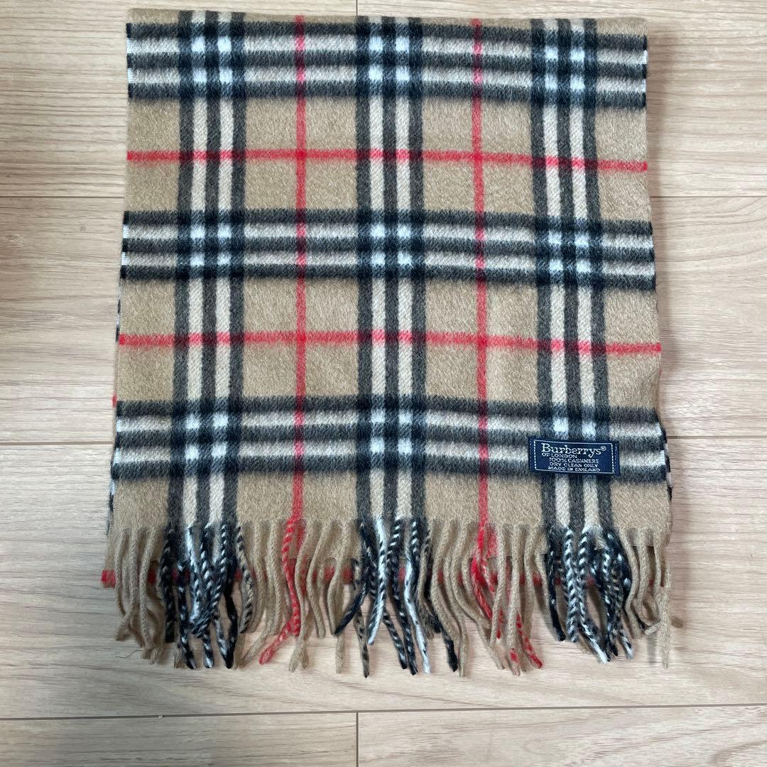 英国Burberrys チェック柄カシミヤマフラー