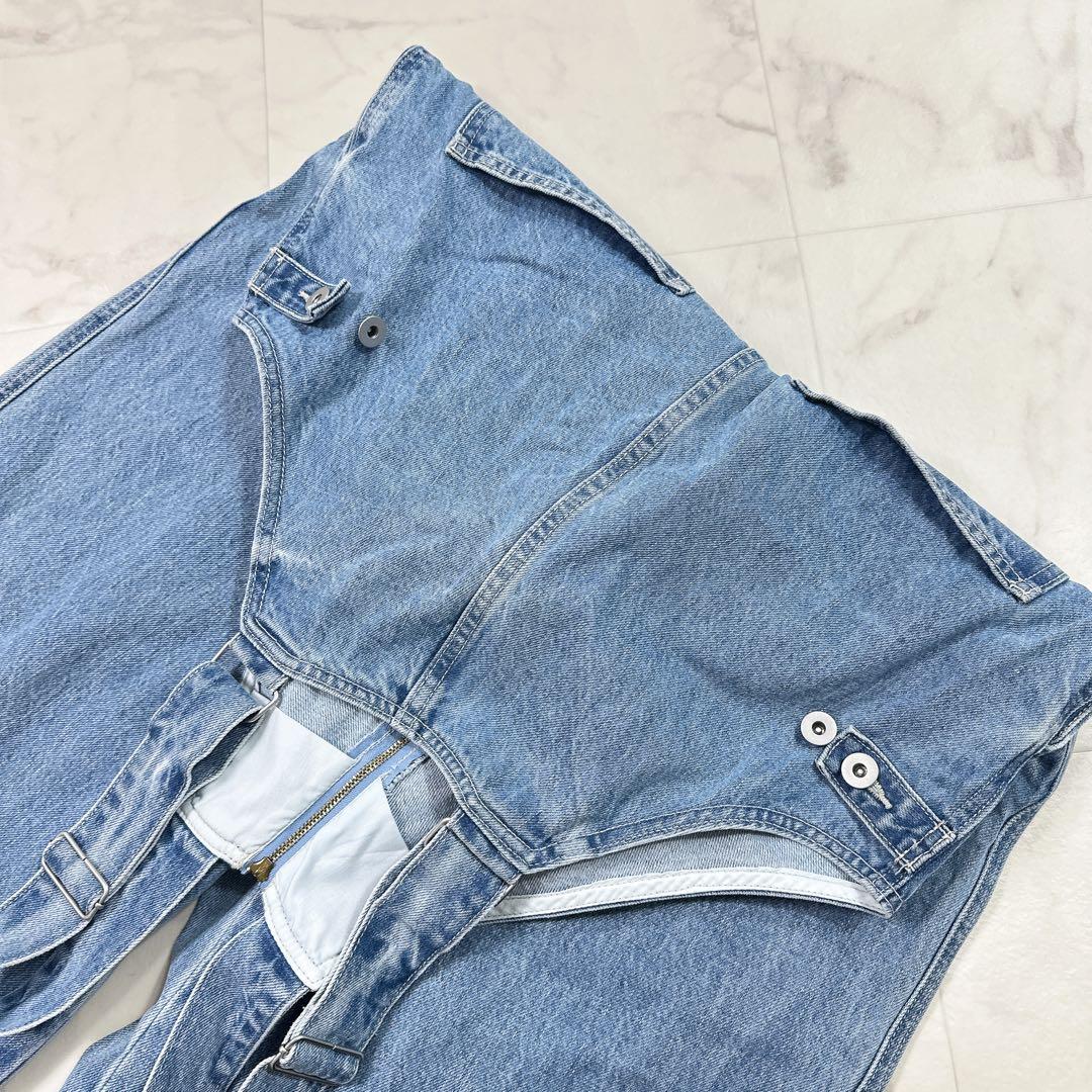 美品 DouDou デニムフロントジップ サロペット 完売品