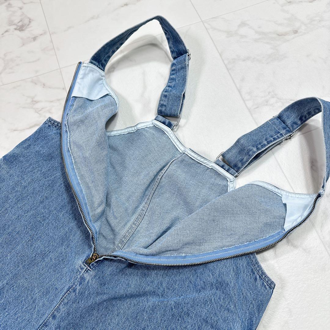 美品 DouDou デニムフロントジップ サロペット 完売品