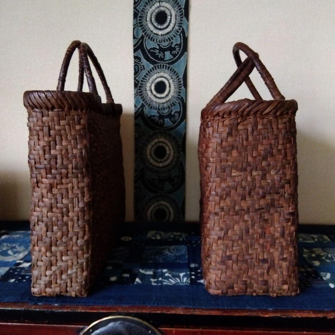 国産　山葡萄籠　大　中布付き　作家物