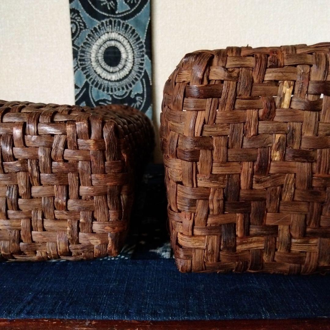 国産　山葡萄籠　大　中布付き　作家物