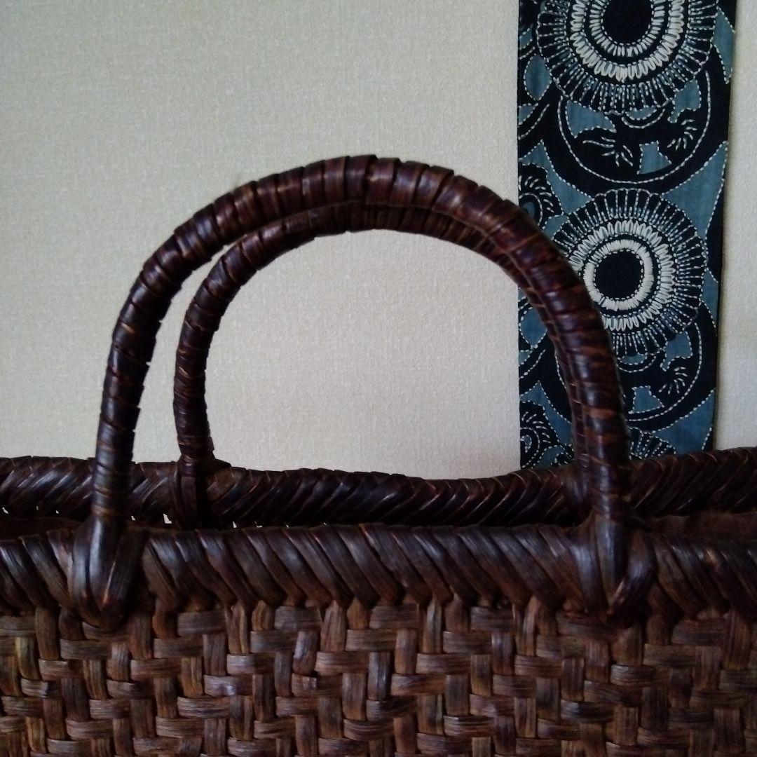 国産　山葡萄籠　大　中布付き　作家物