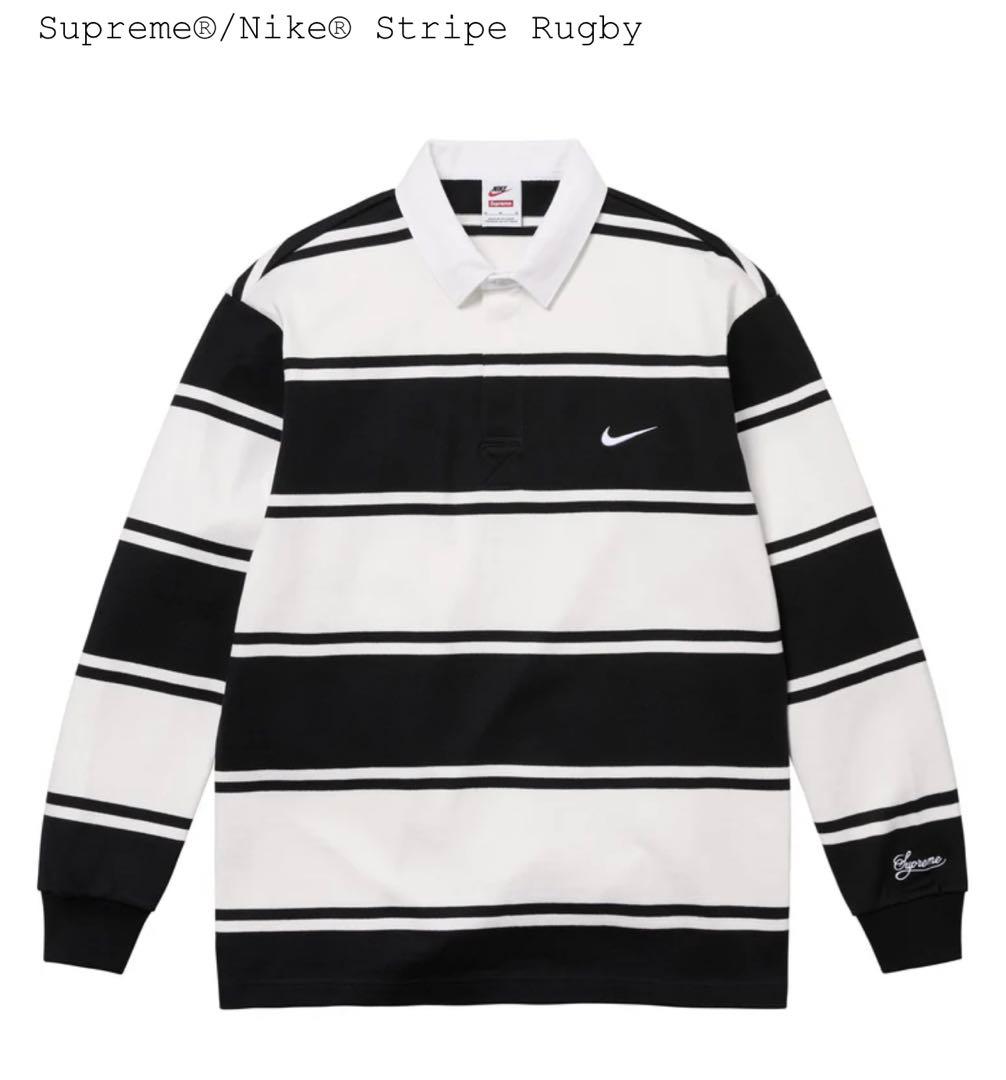 新品　M Supreme x Nike Stripe Rugby Black
