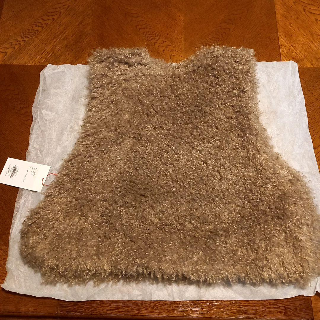 PASSIONE プードルファーベスト キャメル エコファー M　新品