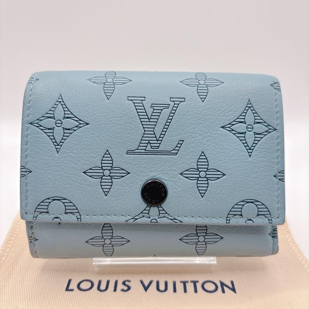 ルイヴィトン モノグラムシャドウ ヴィクターウォレット ブルーシエル 財布