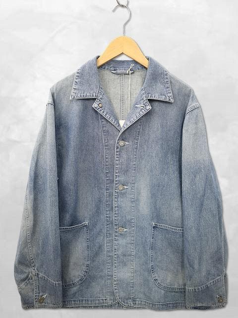 ジャケット・アウター ULTERIOR FADED LIGHT DENIM COVERALL