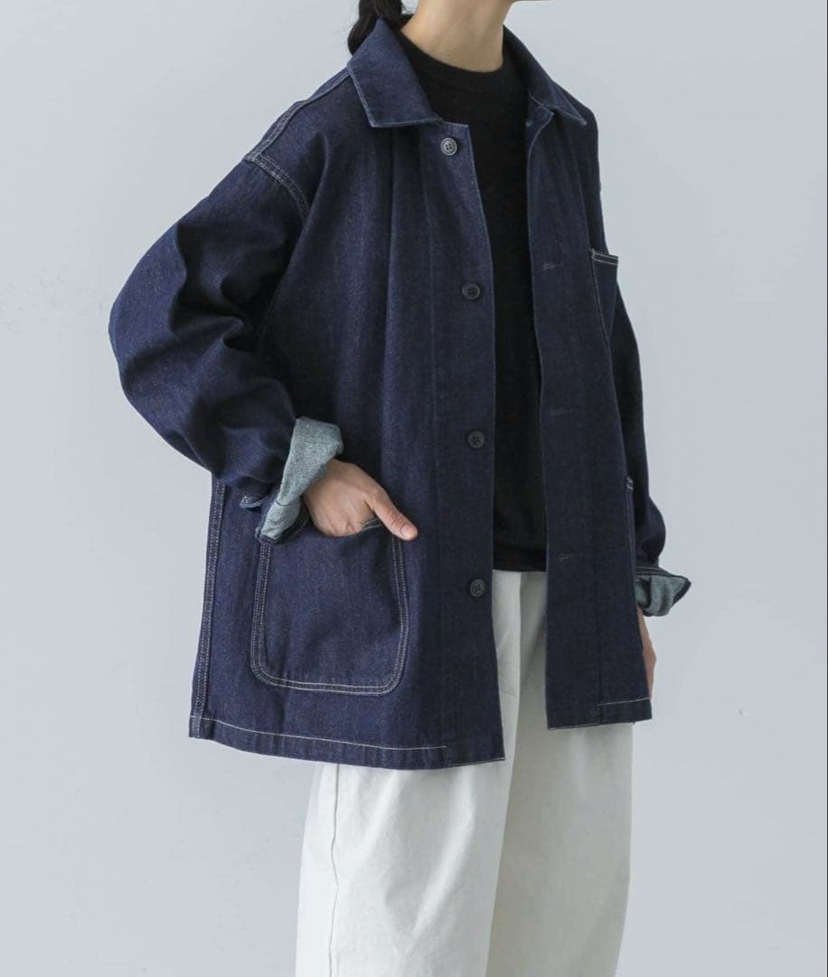 【美品】かぐれ ＊デニムカバーオール ジャケット アウター ユニセックス