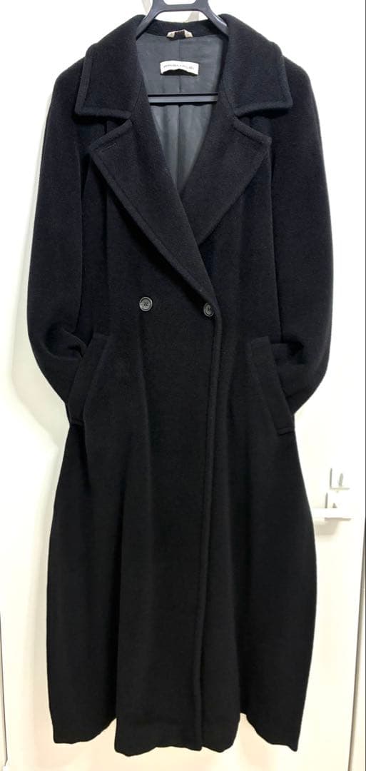 マックスマーラPRISMALEI プリズマレイ黒 ラップコート40着丈122cm