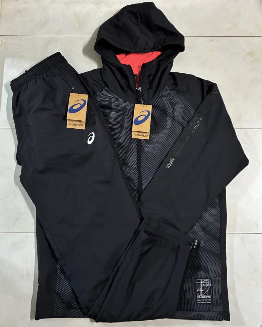 【新品】ASICS/裏トリコットグラフィック ウインドブレーカーフーディー/Ｌ