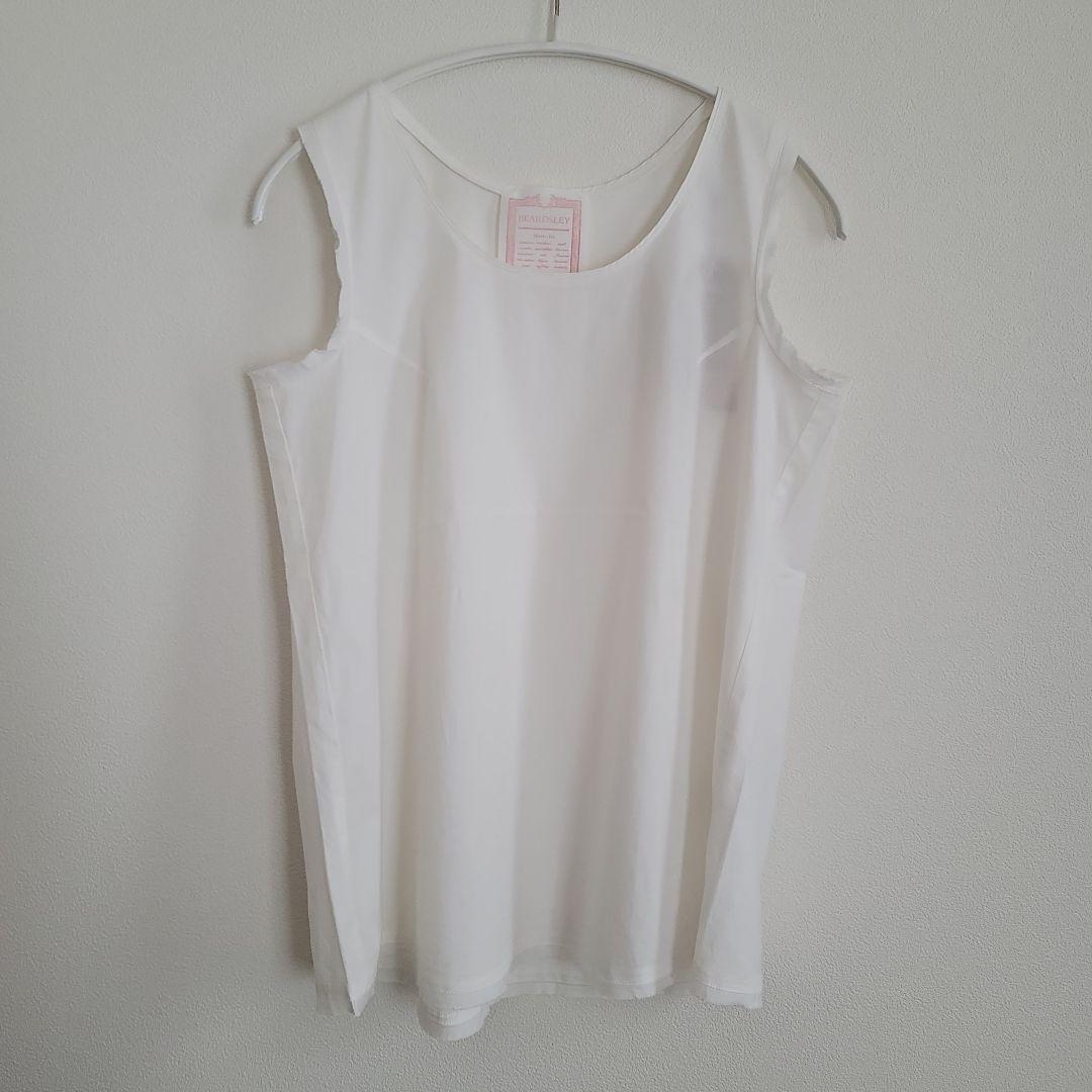 【新品タグ付き】ビアズリー BEARDSLEY シャツタンク ホワイト 0サイズ