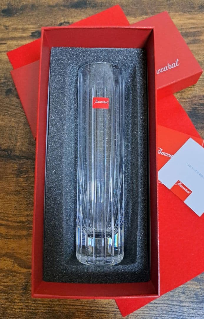 バカラ ハーモニー フラワーベース① 花瓶 一輪挿し ストレート型 新品未使用