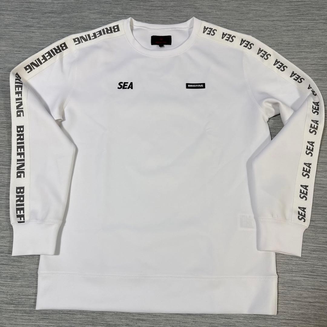 美品　WIND AND SEA × BRIEFING サイドロゴ　トレーナー