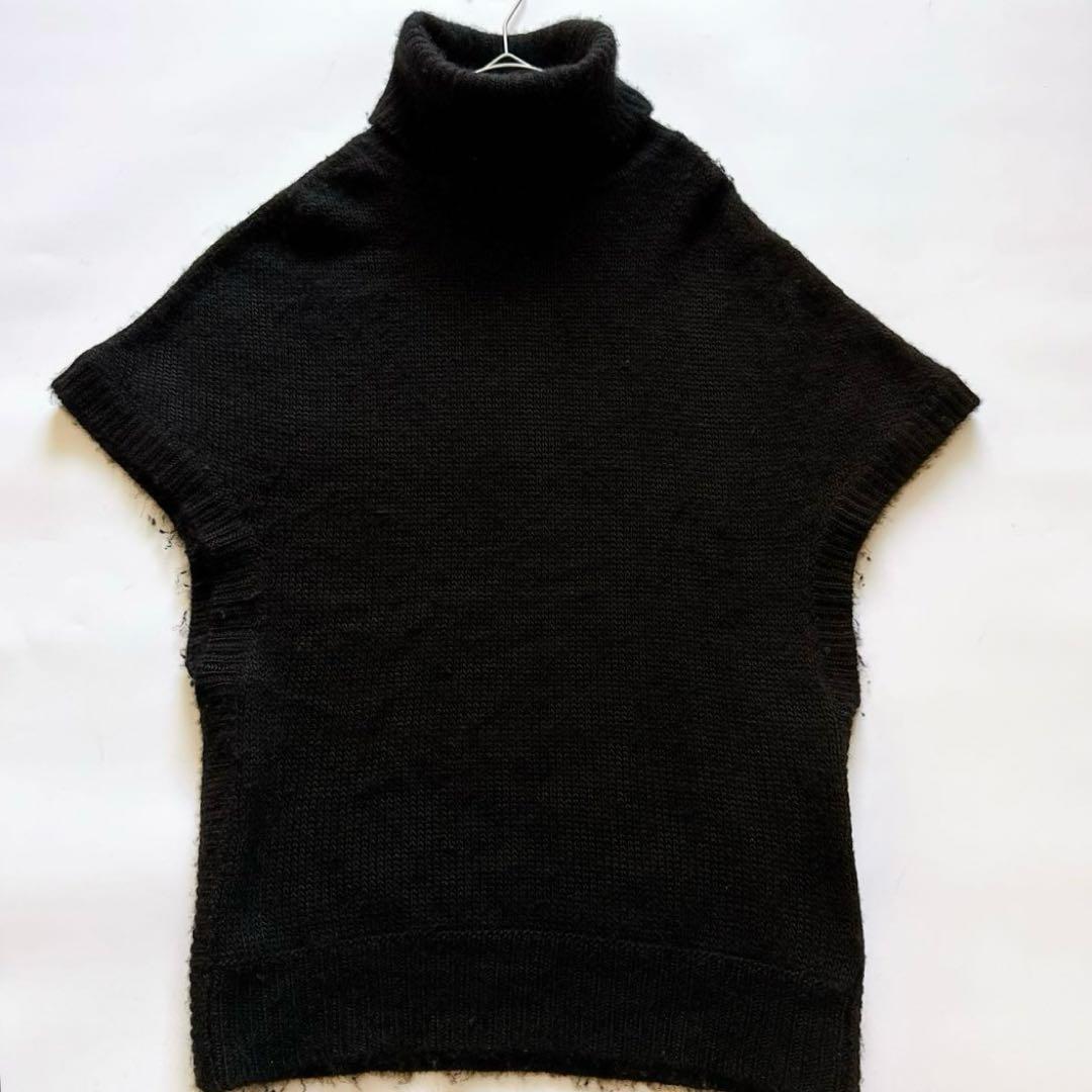 カシミヤ混✨ラルフローレン イタリア製糸 タートルネック ポンチョ ニット L