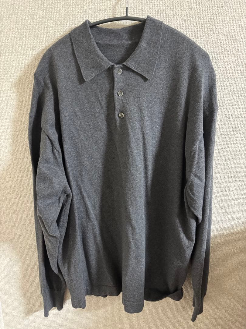【crepuscule】コットンカシミヤニットポロシャツ　サイズ1
