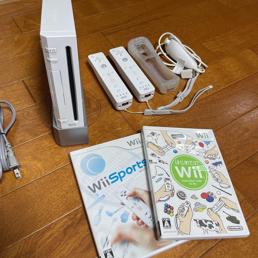 Nintendo Wii 任天堂　本体　ホワイト　リモコン　カセット