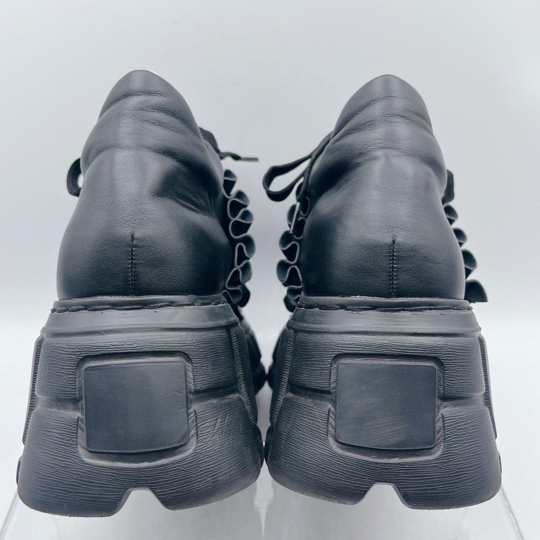 大人気✨pium ピウム フリルベルトボリュームスニーカー 厚底 黒 S