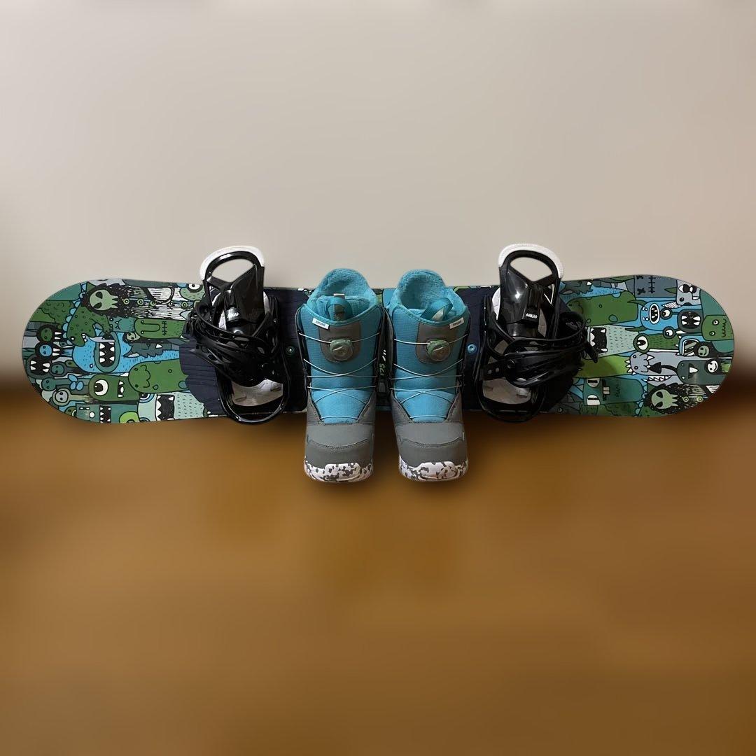 【キッズ】BURTON スノーボード5点セット 板125cm ブーツ24cm