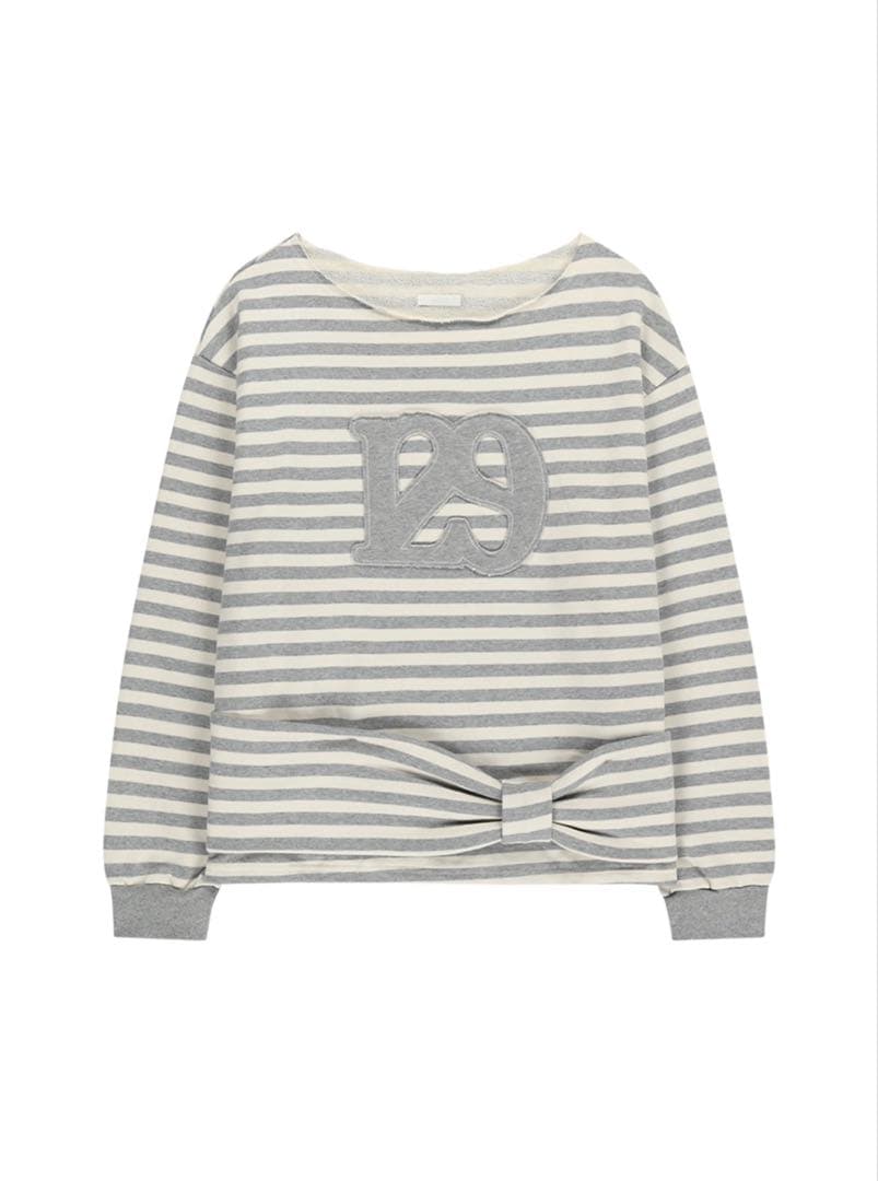 ILLIGO 129 ストライプ スウェット アイボリーメランジ