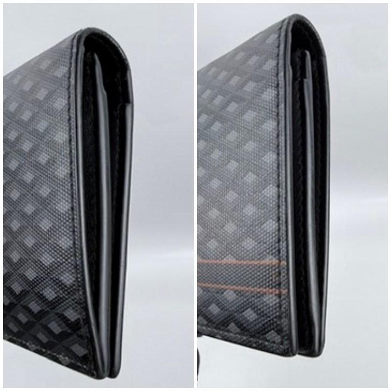 極美品 dunhill エンジンターン　二つ折り財布